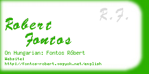 robert fontos business card